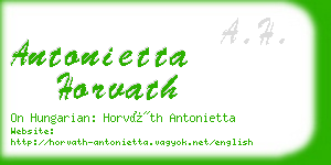 antonietta horvath business card